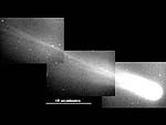 Složený snímek komety C/2002 C1 (Ikeya-Zhang) z 12. března 2002, foto © 2002, Hvězdárna Kleť, České Budějovice